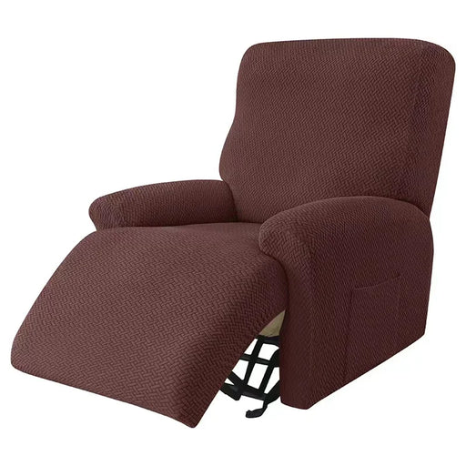 Recliner Sofa Cover Coffee 1 Seater Elastic Jacquard Fabric