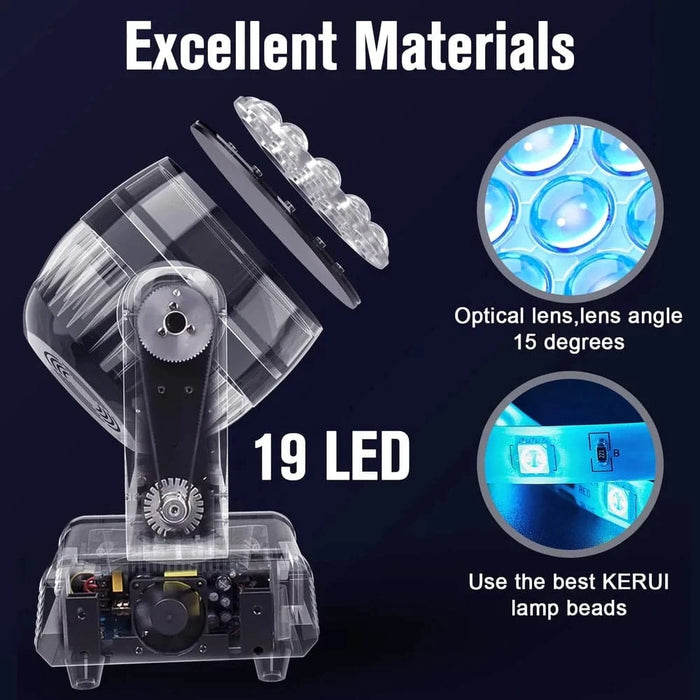 300W RGBW DMX512 LED Moving Head Light 4-in-1 DJ Disco Party Light for colorful and dynamic lighting effects