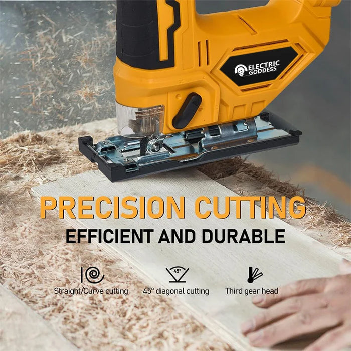 Versatile cutting tool, ideal for straight, curved, and bevel cuts