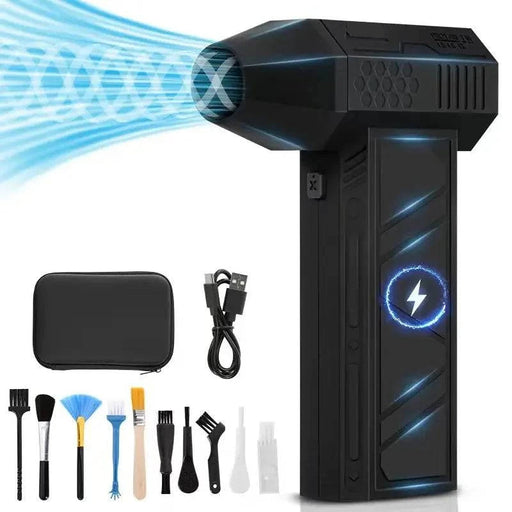 Handheld Mini Turbo Jet Fan 180,000RPM for Powerful Air Blower & Compressed Air Duster - Black