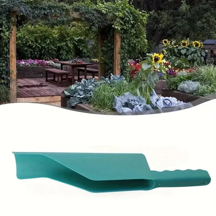 Flexible orange plastic Gutter Getter Scoop for easy roof cleaning