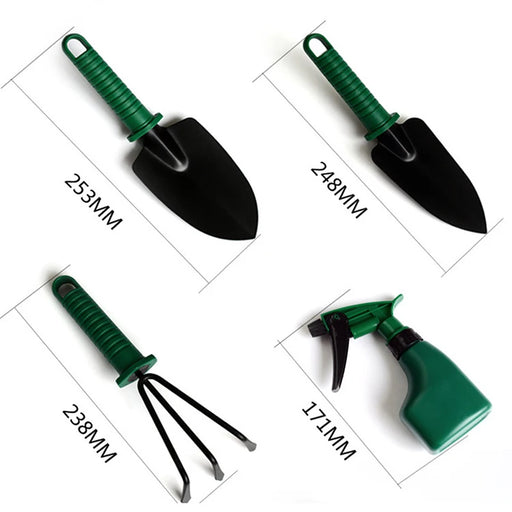 Complete 5-piece set for planting, transplanting, and soil maintenance