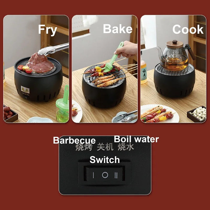 800W Electric Ceramic Stove for Home & Outdoor BBQ, Electric oven