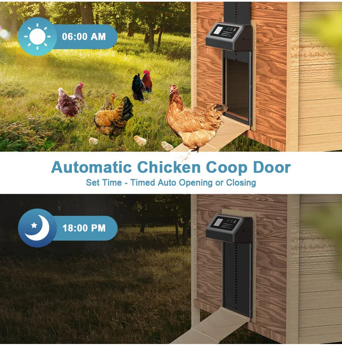 Automatic Chicken Coop Door with Weatherproof Light Sensor