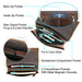 Men's leather clutch wallet with password lock and wrist strap