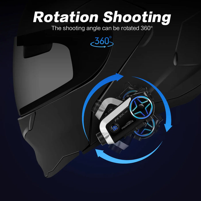 Wireless Helmet Headset with Camera and Voice Control