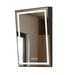60x90 cm LED Illuminated Bathroom Mirror with Fixed Tilt, Smart Front-lit Black Framed Design - FLUXA