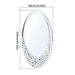 60x105 CM Modern Oval Wall Mirror with Bling Effect, Silver Venetian Accent for Hallway Bathroom Decor - Elegant silver Venetian accent mirror with bling effect for bathroom decor