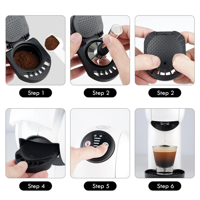 10-Pack Refillable Coffee Pods Compatible with Piccolo XS Genios S