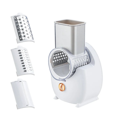 Electric Vegetable & Fruit Slicer with Three Pairs of Interchangeable Blades