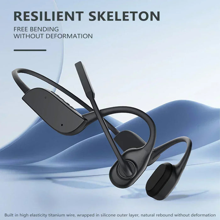 IP66 Waterproof Bone Conduction Sports Headphones with Mic