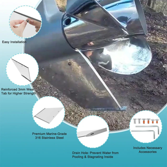Stainless Steel Skeg Guard Protector for Mercury Outboard Motors