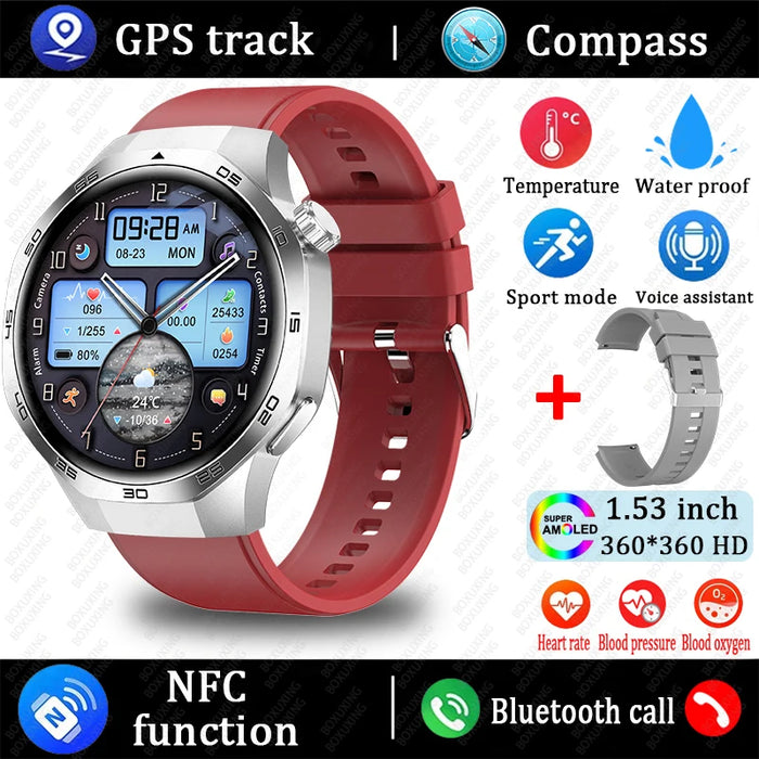 .53" AMOLED GPS Smartwatch with NFC and Bluetooth Call