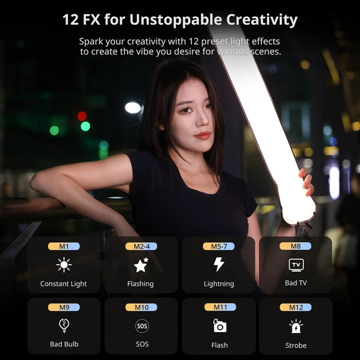 Foldable LED Tube Light for Outdoor and Studio Use