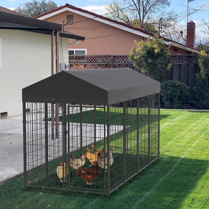 Waterproof Outdoor Dog Cage with Strong Latches & Stakes L-47x50x50in
