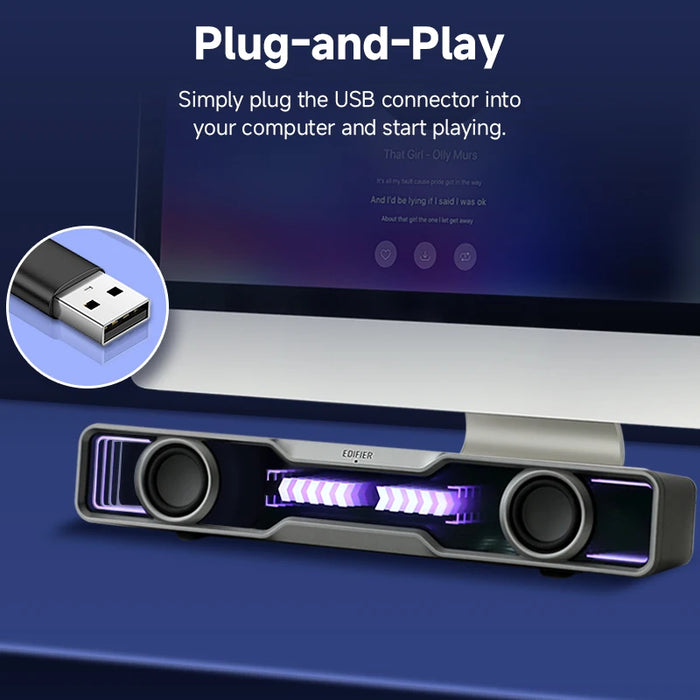 Mini Bluetooth Soundbar with Subwoofer RGB and Mic