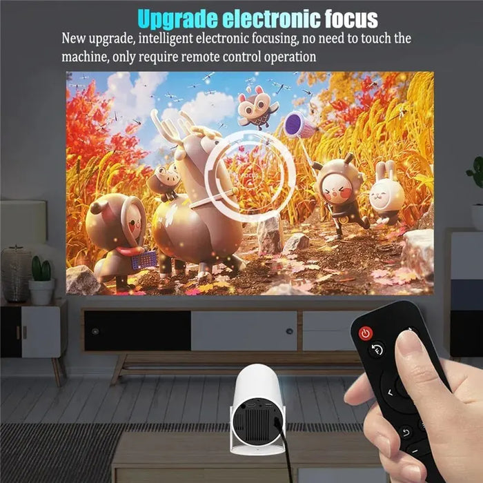 Portable 4K Android Mini Projector with WiFi & Bluetooth