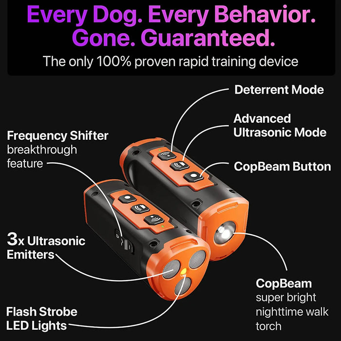 Four sound modes and two ultrasonic waves for customisable training