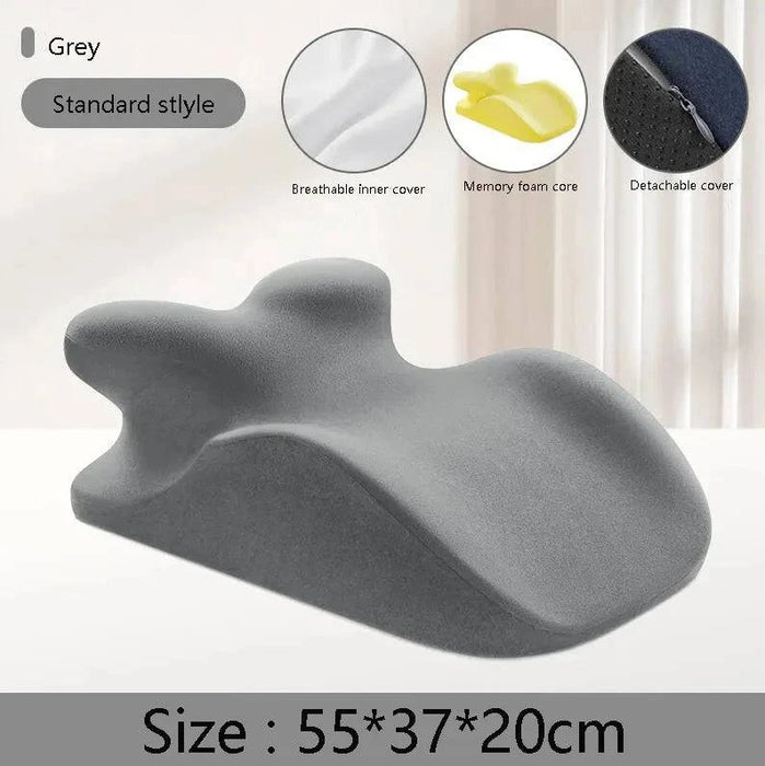 Multifunctional Prone Position Sleeping Pillow Cushion in Grey for Lying Bed
