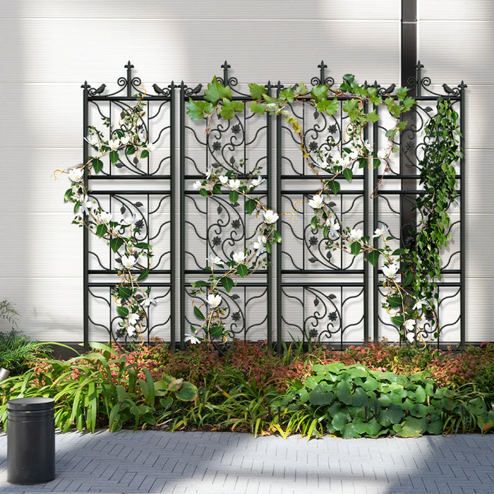 Tall Plant Trellis Fence for Outdoor Gardens