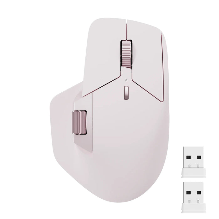 Rapoo MT760M Ergonomic Wireless Bluetooth Mouse Multi-Mode 4000 DPI Mini Light Pink for comfortable and efficient use