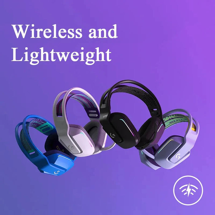 purple Wireless Gaming Headset with DTS 7.1 Surround & RGB Lighting