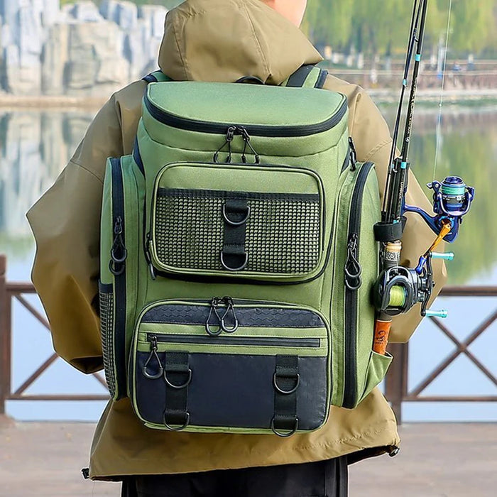 Multi-Pocket Outdoor Fishing Gear Backpack