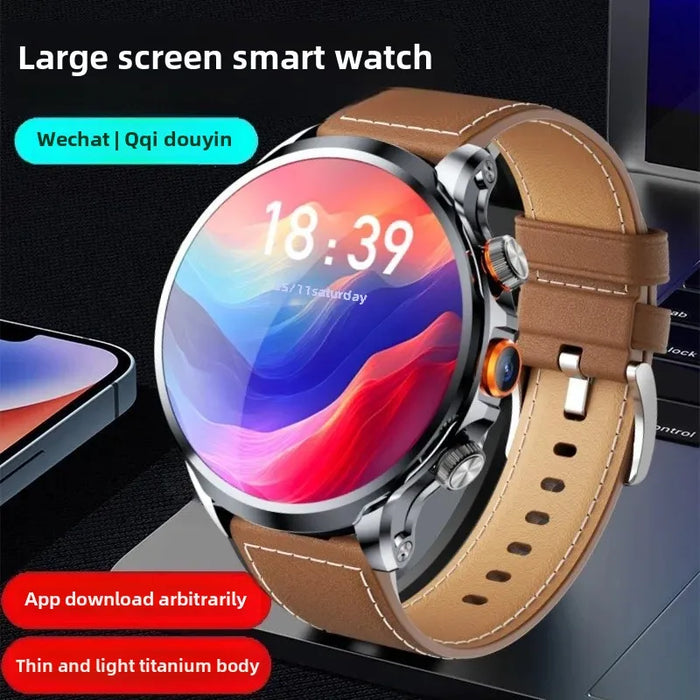 Brown 4G Smartwatch with SIM Slot & Fitness Tracker