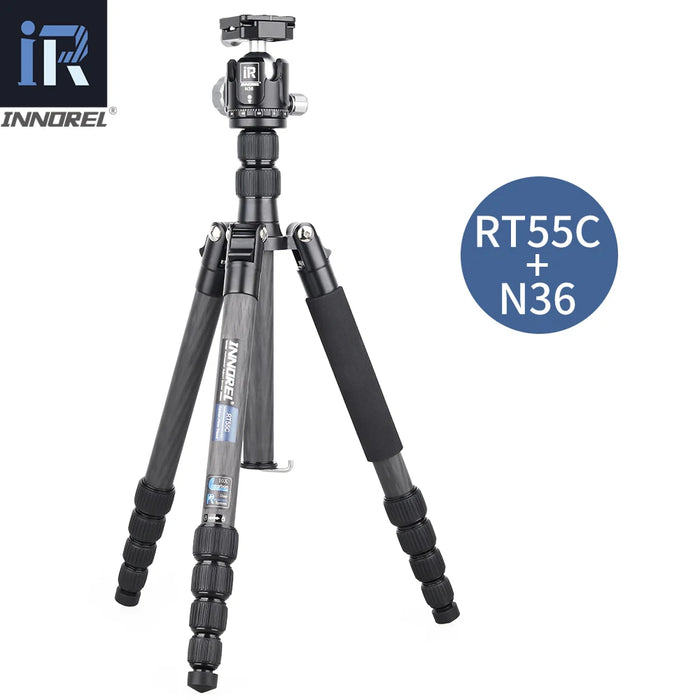 10-Layer Carbon Fiber Tripod, 161cm, 12kg Load, 2-in-1