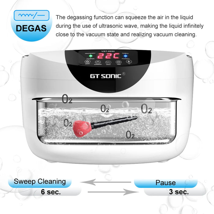 Digital Ultrasonic Cleaning Bath for Home and Kitchen Use