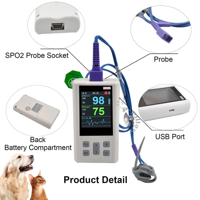 Handheld Pulse Oximeter SPO2 PR Monitor for Newborns