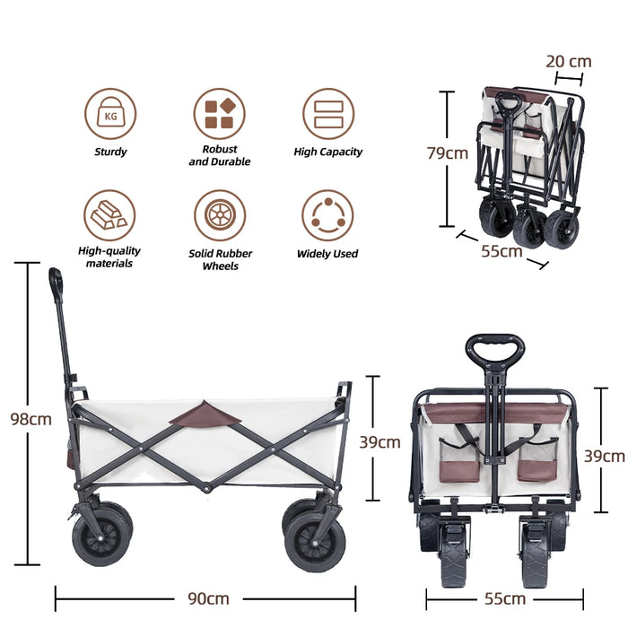 Outdoor Utility Camping Trolley STC8-3-black