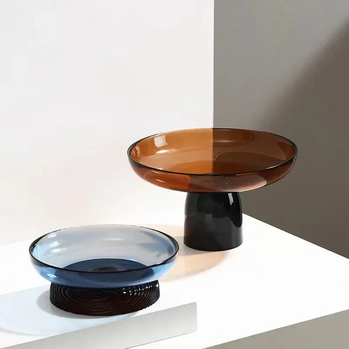 Modern Glass Fruit Plate – Decorative Dining Table Centrepiece