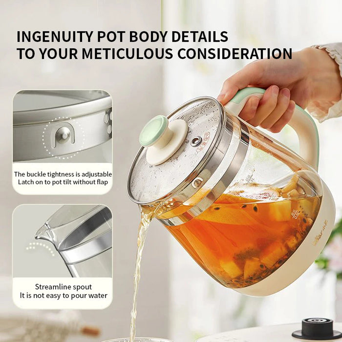1.5L Electric Glass Kettle with Strainer & Auto-Off