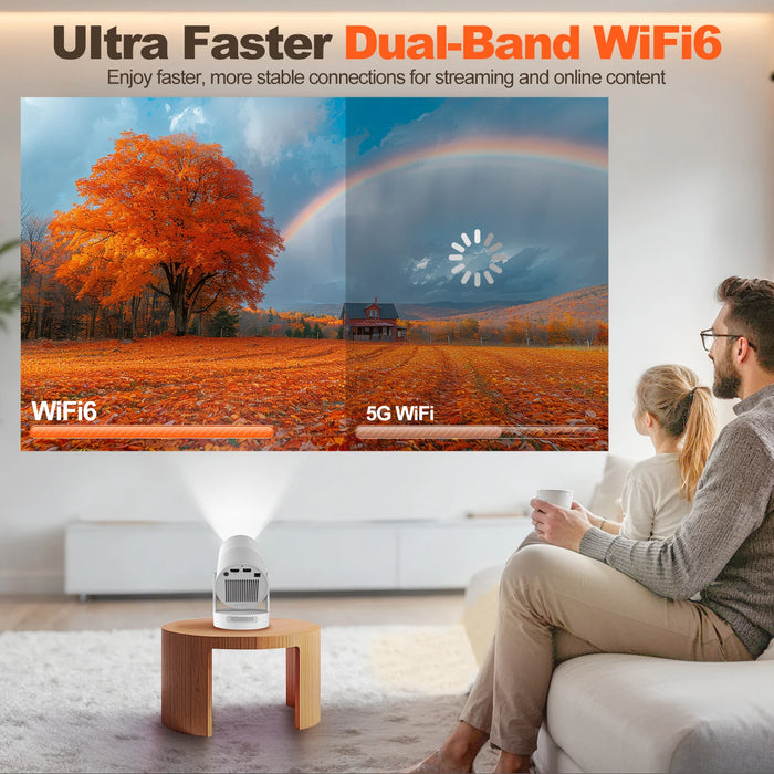 Ultra Portable HY300 Projector with 4K Support & Bag