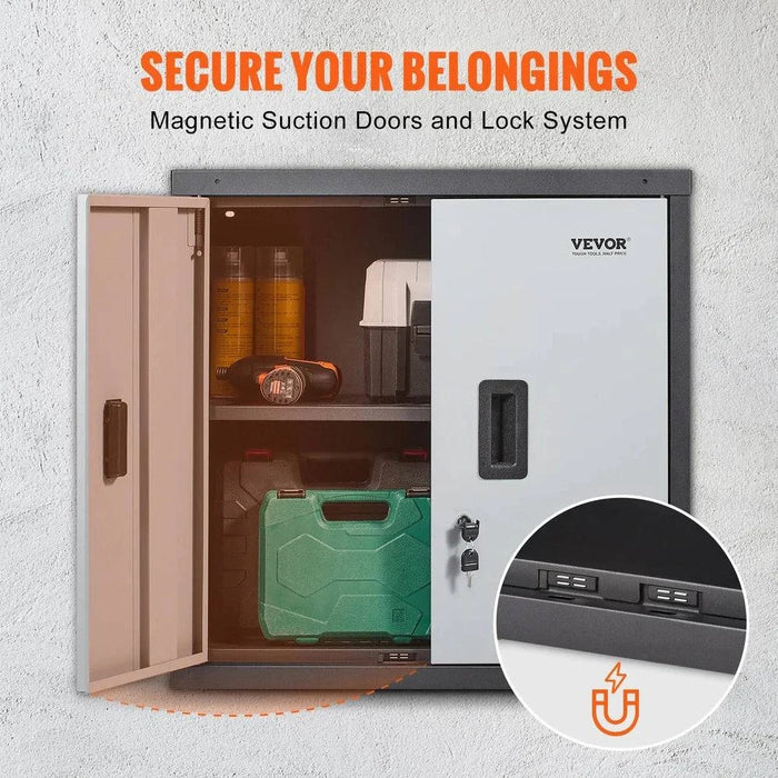 Heavy-duty garage locker with single shelf load capacity of 544 kg