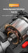 Brushless lithium-ion impact screwdriver rechargeable electric drill in action on metal surface