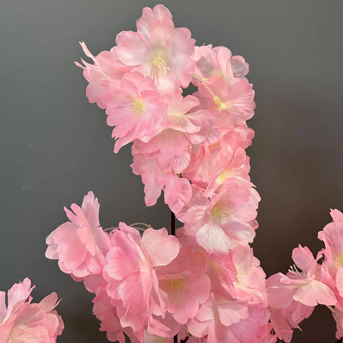 Faux Pink Cherry Blossom Tree 180CM, Natural Trunk, Silk Flowers, Indoor Decorative Plant