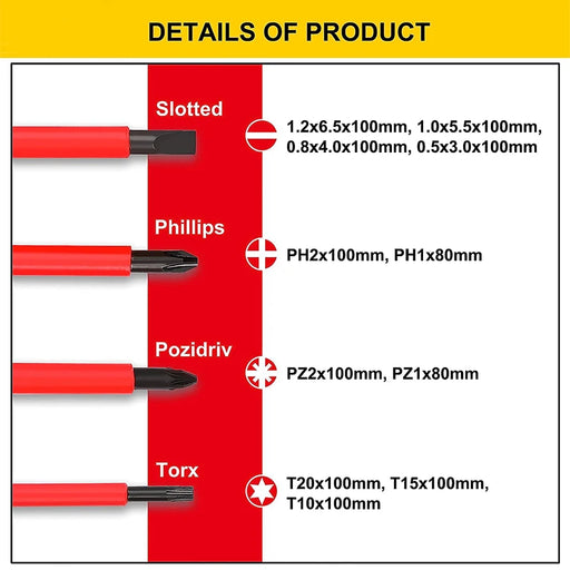 Durable Chrome Vanadium Steel construction for long-lasting use