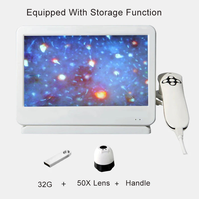 10" HD Skin and Scalp Analyzer with 50X Zoom