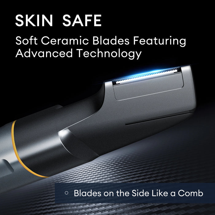 Ergonomic design for hard-to-reach areas like the back, groin, and underarms
