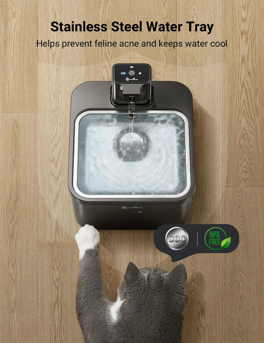 4000mAh Wireless Pet Drinker with Sensor Activation and Multi-layer Filtration System