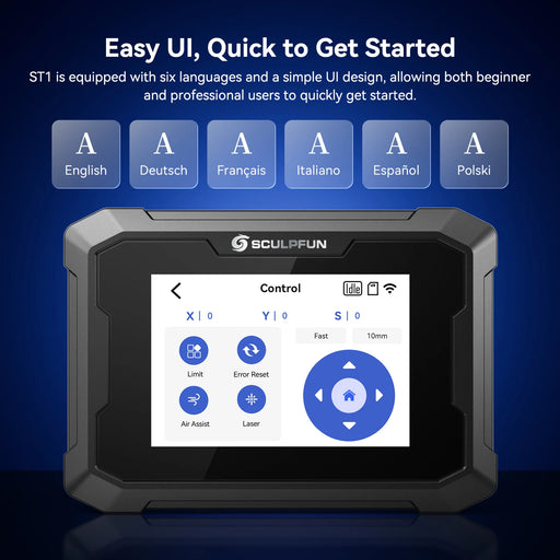 35-inch capacitive touchscreen control terminal for offline engraving