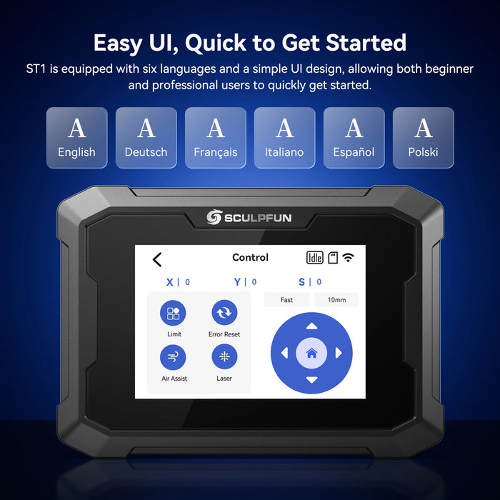 35-inch capacitive touchscreen control terminal for offline engraving