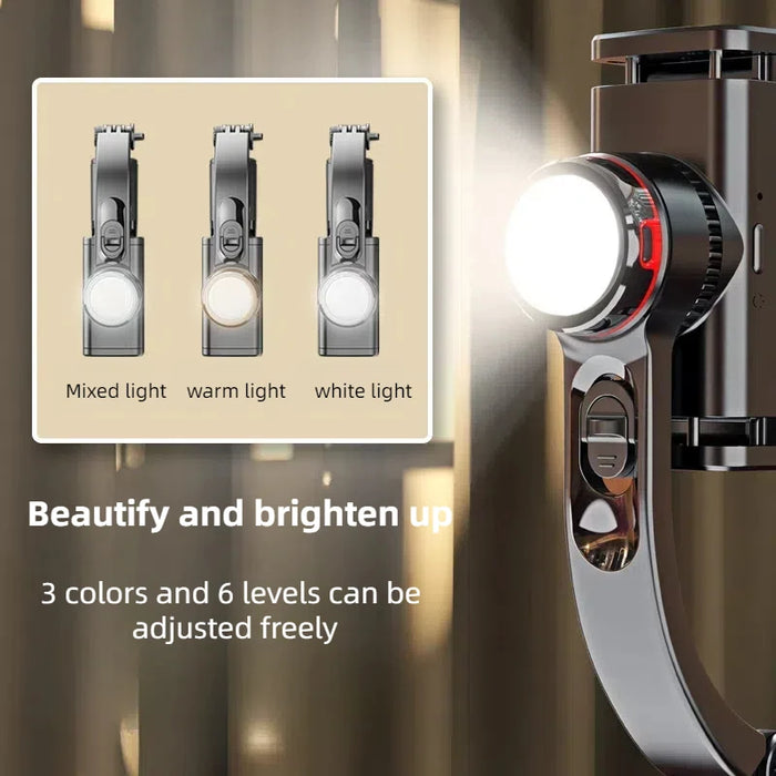 Foldable Mobile Gimbal Stabilizer, Anti-Shake & Tripod for Live Streaming