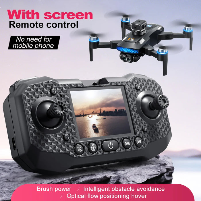 Portable 4K Drone with Screen Controller, 360° Avoidance & Real-Time FPV