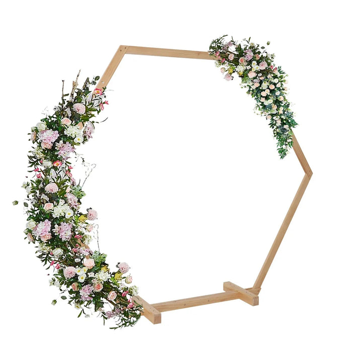 Wooden backdrop stand for outdoor weddings with rustic charm