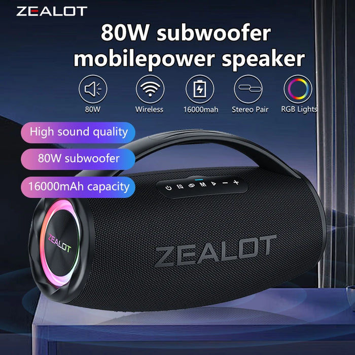 80W Wireless Outdoor Speaker with Dual Pairing & Fast Charging