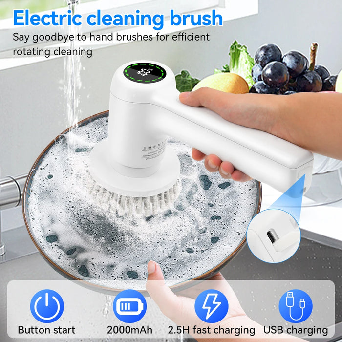 5-in-1 Wireless Electric Cleaning Brush for Home & Kitchen