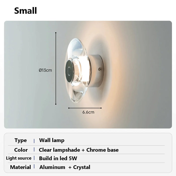 Elegant Crystal LED Wall Lamp for Living Room Decor